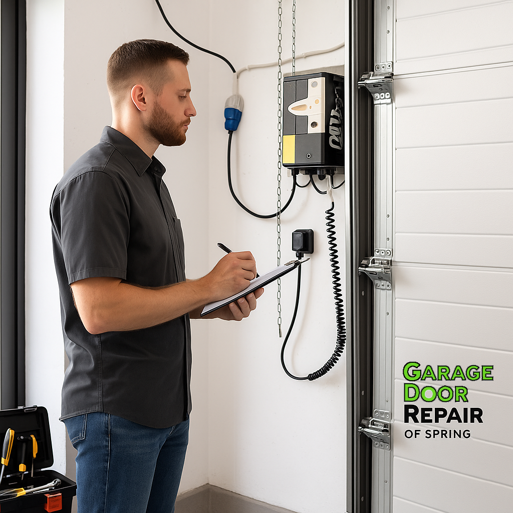 Garage door maintenance and balance system service in Spring TX